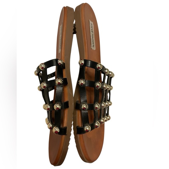 Steve Madden Black Studded Sandals - Picture 3 of 4